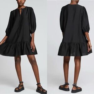 & OTHER STORIES Chemise Tie Front Ruffle Dress